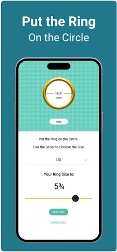 Android application Ring Sizer – Ring Size Meter screenshort