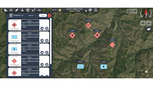 Android application Achilleus 3D Tactical Map screenshort