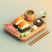 Sushi Roll 3D - Cooking ASMR