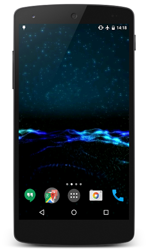 3D Blue Waves Live Wallpaper Screen 2