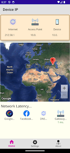 Android application MyIPInfo screenshort
