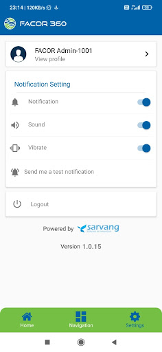 Android application Facor 360 screenshort
