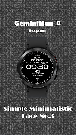 Android application Simple Minimalistic Face 3 screenshort