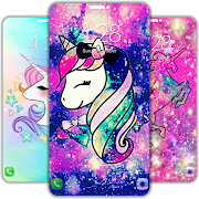 ? Rainbow Unicorn Glitter Wallpaper 4K [UHD]