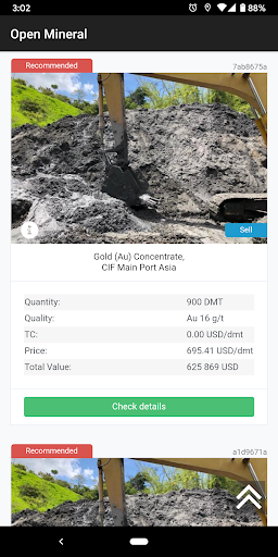 Android application Open Mineral screenshort