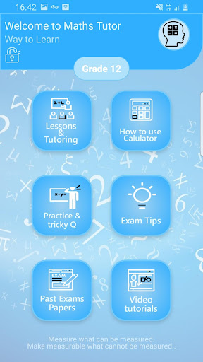 Maths Tutor Gr 12 Screen 3