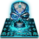 Neon Tech Skull Keyboard icon