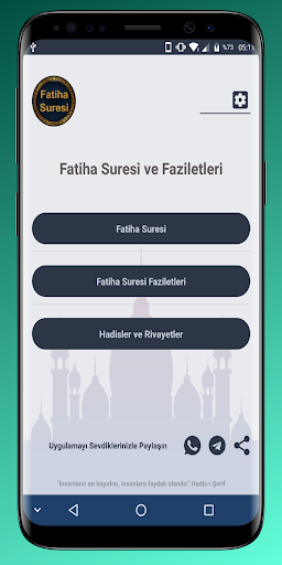Android application Fatiha Suresi Ve Faziletleri screenshort