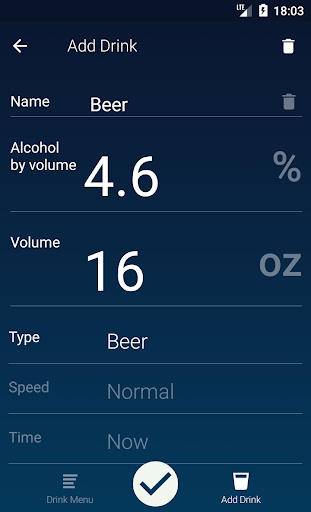 Alcord - Alcohol Tracker Screen 3