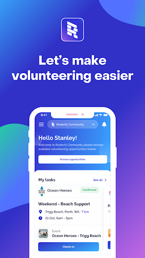 Android application Rosterfy screenshort