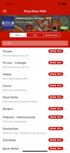 Android application Pizza Nova 7400 screenshort