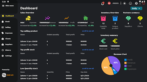 Screenshot of Invento POS & Stock Management