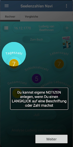 Seelenzahlen Navigator Screen 3