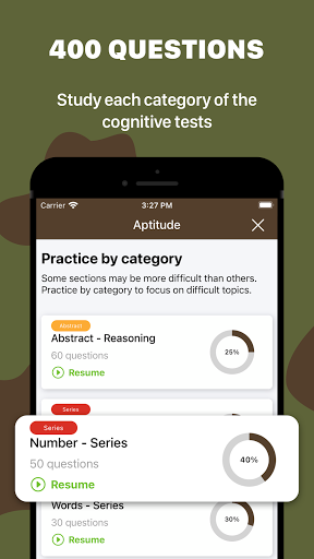 Screenshot of Aptitude Test Army Challenge