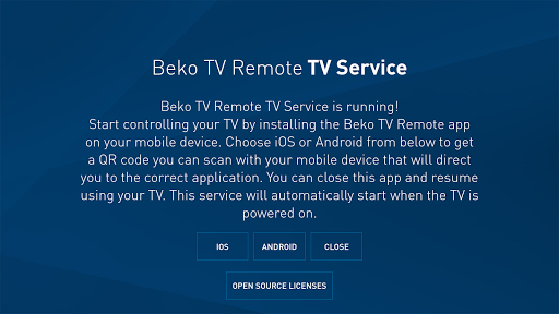 Beko TV Remote - TV Service Screen 3