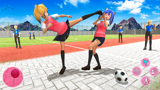 Android application School Life Anime Girl Game 3D screenshort