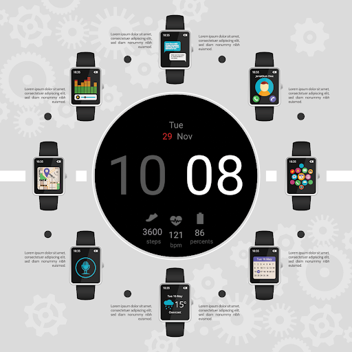 Simple Modern Black Watch Face