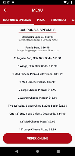 Wings Things & Pizza Screen 3