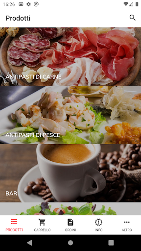 Android application ConGusto screenshort