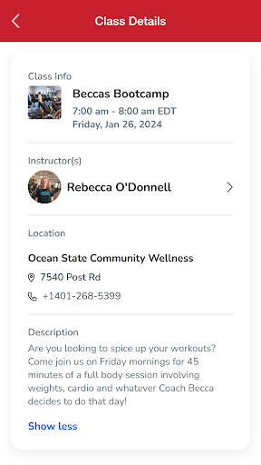 Ocean State Community Wellness Screen 3
