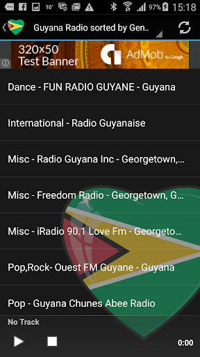 Guyana Radio Stations Screen 3