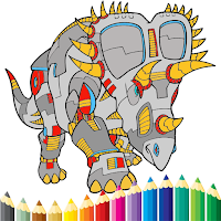 Dino Robot Coloring Book