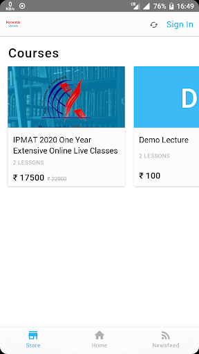 Percentile Classes Screen 2