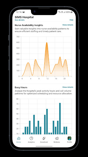 SisCall - Nurse Call App Screen 2
