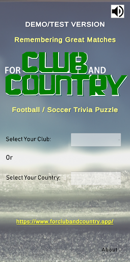 Android application For Club and Country screenshort