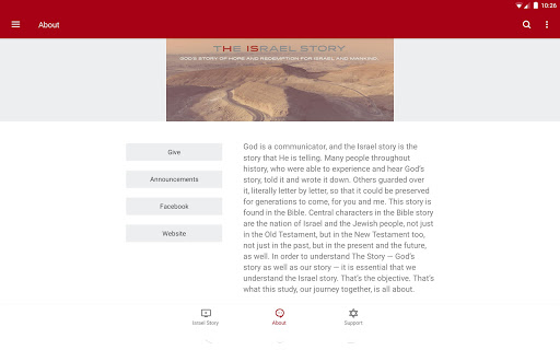 Screenshot of The Israel Story