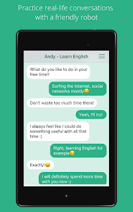Andy - หุ่นยนต์แชทภาษาอังกฤษ