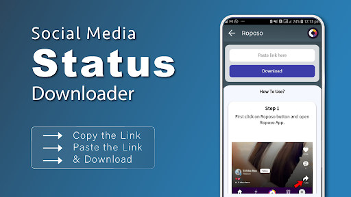 Android application Media Status Downloader screenshort