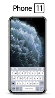 screenshot of Silver Phone 11 Pro Keyboard T