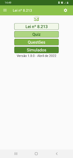 Android application Lei nº 8.213 screenshort