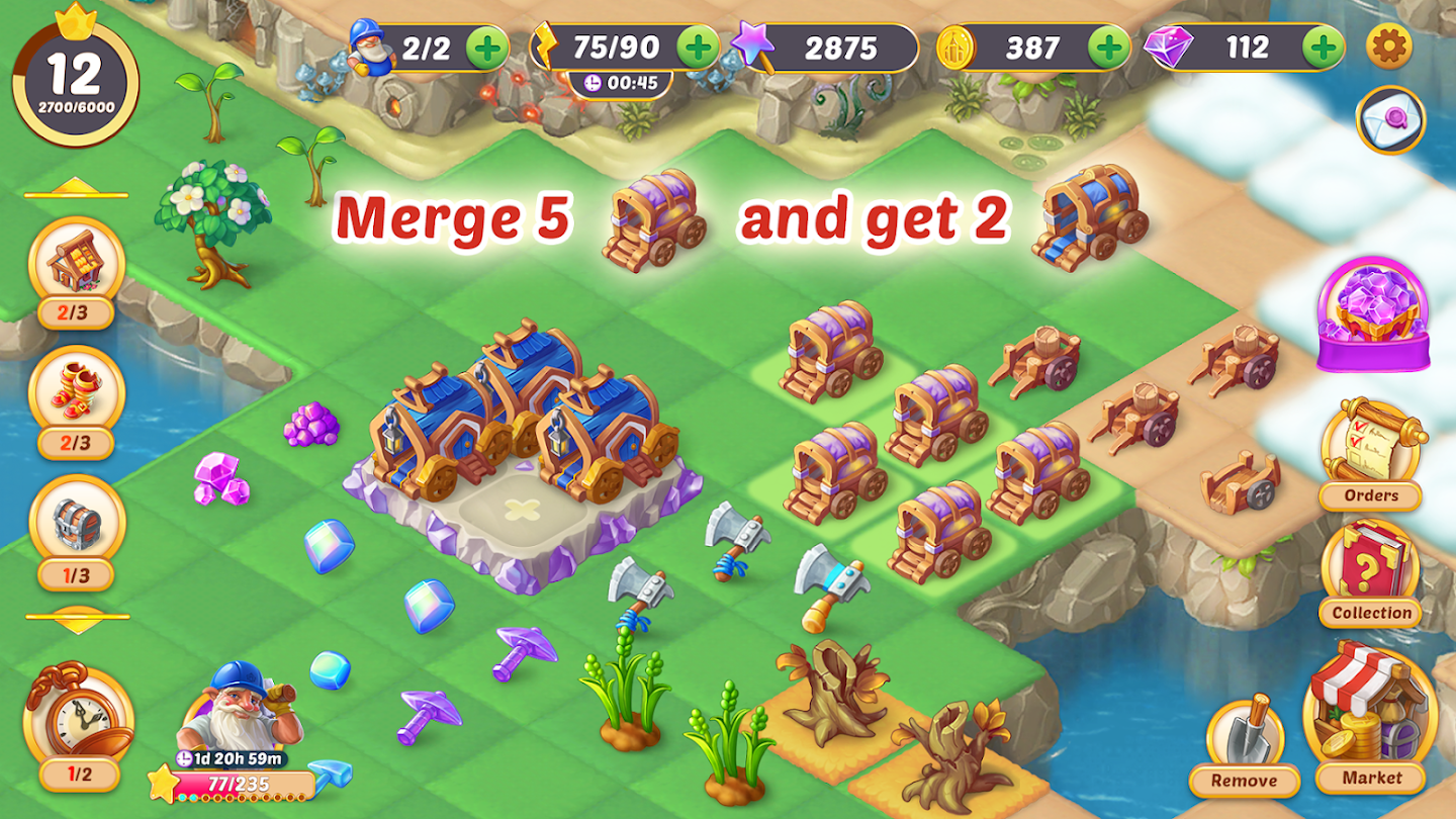 EverMerge: Merge 3 Puzzle (free shopping)
