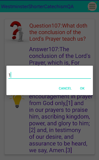 Westminster Shorter Catechism Screen 2