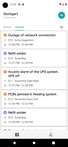 Android application Shannon Production Assistance screenshort