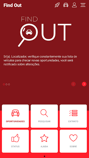 Android application Findout screenshort