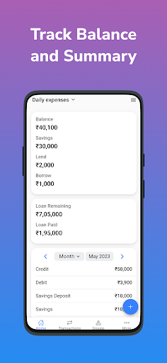 Android application Xpense screenshort