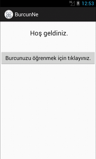 Android application Burcunu öğren screenshort