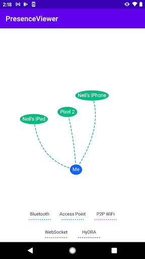 Android application Presence Viewer screenshort