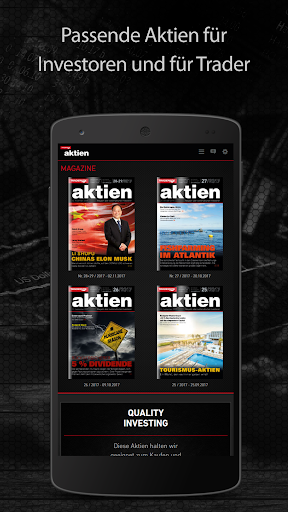 Android application aktien Magazin screenshort