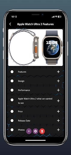 Android application Apple watch Ultra 2 Features screenshort