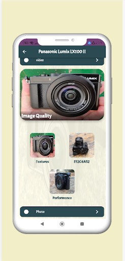 Android application Panasonic Lumix LX100 II guide screenshort