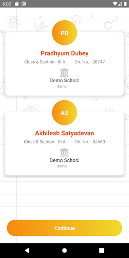 My School App (Parents) Screen 2