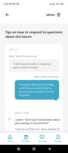 ELDAC Home Care App Screen 3