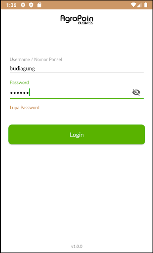 Android application AgroPoin Business screenshort
