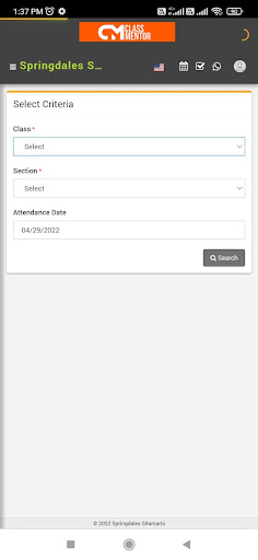 Springdales Admin App Screen 3