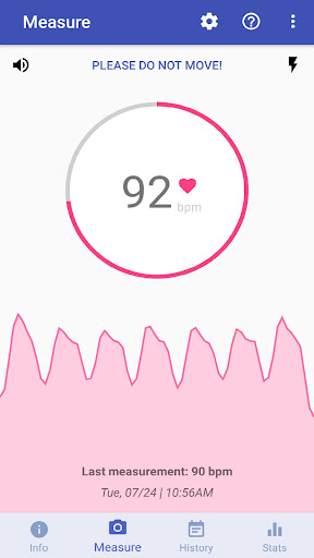 Android application Heart Rate Monitor screenshort