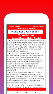 SouthAfrica Postal Order Track